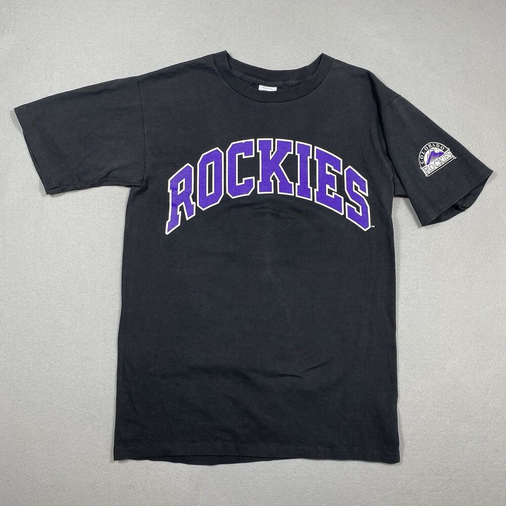 Vintage‎ 1992 Rockies T Shirt Mens Single Stitch Size Medium Salems Sportswear